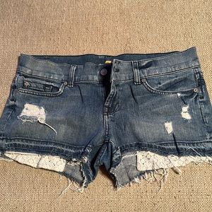 7 for all Mankind denim cutoff shorts EUC size 30